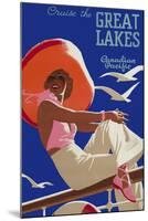 Cruise the Great Lakes Canadian Pacific-null-Mounted Giclee Print