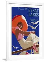 Cruise the Great Lakes Canadian Pacific-null-Framed Giclee Print