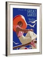 Cruise the Great Lakes Canadian Pacific-null-Framed Giclee Print