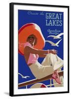 Cruise the Great Lakes Canadian Pacific-null-Framed Giclee Print