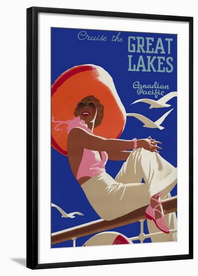 Cruise the Great Lakes Canadian Pacific-null-Framed Premium Giclee Print