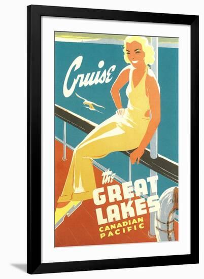 Cruise the Great Lakes-Found Image Press-Framed Giclee Print