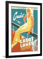 Cruise the Great Lakes-Found Image Press-Framed Giclee Print