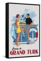 Cruise to Grand Turk Vintage Poster-Lantern Press-Framed Stretched Canvas