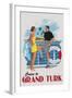 Cruise to Grand Turk Vintage Poster-Lantern Press-Framed Art Print