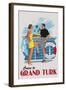 Cruise to Grand Turk Vintage Poster-Lantern Press-Framed Art Print