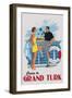 Cruise to Grand Turk Vintage Poster-Lantern Press-Framed Art Print