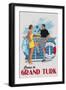 Cruise to Grand Turk Vintage Poster-Lantern Press-Framed Art Print