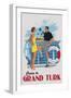 Cruise to Grand Turk Vintage Poster-Lantern Press-Framed Art Print