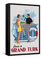 Cruise to Grand Turk Vintage Poster-Lantern Press-Framed Stretched Canvas