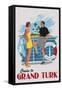 Cruise to Grand Turk Vintage Poster-Lantern Press-Framed Stretched Canvas