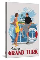 Cruise to Grand Turk Vintage Poster-Lantern Press-Stretched Canvas