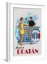 Cruise to Roatan Vintage Poster-Lantern Press-Framed Art Print