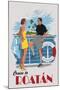 Cruise to Roatan Vintage Poster-Lantern Press-Mounted Art Print