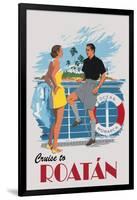 Cruise to Roatan Vintage Poster-Lantern Press-Framed Art Print