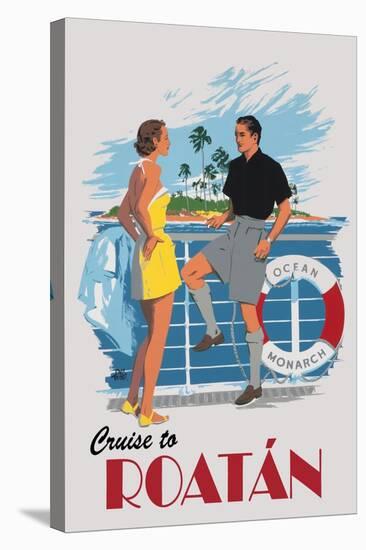 Cruise to Roatan Vintage Poster-Lantern Press-Stretched Canvas