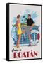 Cruise to Roatan Vintage Poster-Lantern Press-Framed Stretched Canvas