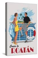 Cruise to Roatan Vintage Poster-Lantern Press-Stretched Canvas