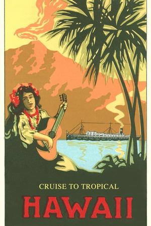 Tavolino Spiaggia Poster Vintage Viaggio Hawaii Stile Surf Anni '50 - 24x36 Pollici - Carta Opaca Poster Stile Retrò Per Soggiorno - Foto 1