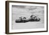 Cruiser and Sherman?, 1943 (B/W Photo)-null-Framed Giclee Print