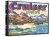 Cruiser Apple Label - Chelan, WA-Lantern Press-Stretched Canvas