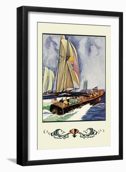 Cruisers and Sailboats-Winslow Homer-Framed Art Print