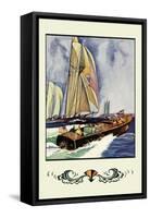 Cruisers and Sailboats-Winslow Homer-Framed Stretched Canvas