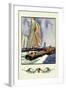 Cruisers and Sailboats-Winslow Homer-Framed Art Print