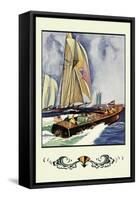 Cruisers and Sailboats-Winslow Homer-Framed Stretched Canvas