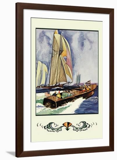 Cruisers and Sailboats-Winslow Homer-Framed Art Print