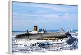Cruiseship Costa Deliciosa, Disko Bay, Greenland-Françoise Gaujour-Framed Photographic Print