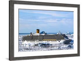 Cruiseship Costa Deliciosa, Disko Bay, Greenland-Françoise Gaujour-Framed Photographic Print