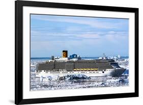 Cruiseship Costa Deliciosa, Disko Bay, Greenland-Françoise Gaujour-Framed Photographic Print