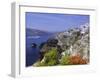 Cruiseship Passing the Island, Santorini, Cyclades Islands, Greece, Europe-Gavin Hellier-Framed Photographic Print