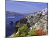 Cruiseship Passing the Island, Santorini, Cyclades Islands, Greece, Europe-Gavin Hellier-Mounted Photographic Print