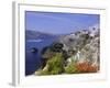 Cruiseship Passing the Island, Santorini, Cyclades Islands, Greece, Europe-Gavin Hellier-Framed Photographic Print