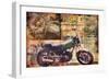 Cruising On The Bike-Jace Grey-Framed Art Print