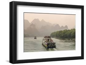 Cruising on the Li River, Guilin, China-Michael DeFreitas-Framed Photographic Print