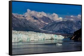 Cruising through Glacier Bay National Park, Alaska, United States of America, North America-Laura Grier-Framed Stretched Canvas