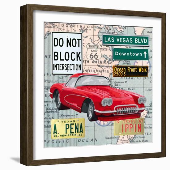 Cruising USA I-Linda Wood-Framed Giclee Print