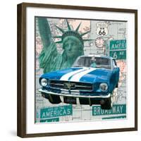 Cruising USA II-Linda Wood-Framed Giclee Print