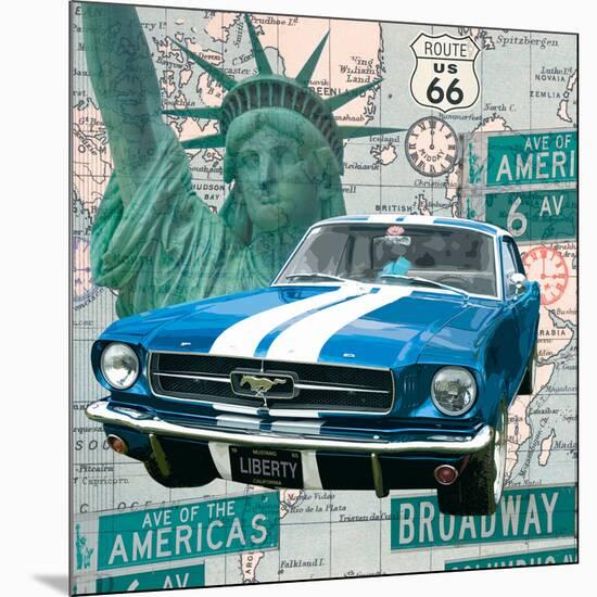 Cruising USA II-Linda Wood-Mounted Giclee Print