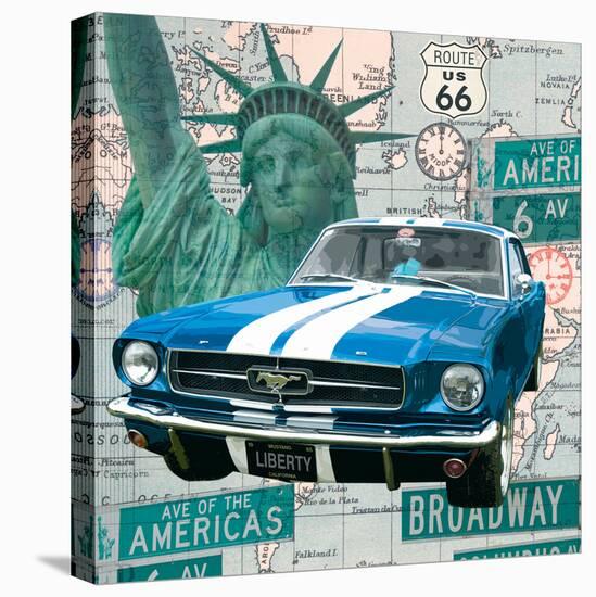 Cruising USA II-Linda Wood-Stretched Canvas