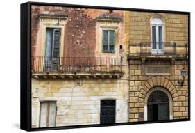 Crumbling Houses in the Baroque City of Lecce, Puglia, Italy, Europe-Martin-Framed Stretched Canvas