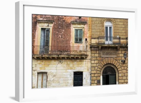 Crumbling Houses in the Baroque City of Lecce, Puglia, Italy, Europe-Martin-Framed Photographic Print