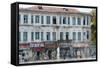 Crumbling old Russian merchant houses, Bandar-e Anzali, Iran, Middle East-James Strachan-Framed Stretched Canvas