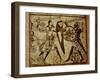 Crusader and Moor in Combat, Mosaic, 12th century Romanesque-null-Framed Photographic Print