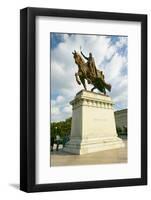 Crusader King Louis IX statue in front of the Saint Louis Art Museum in Forest Park, St. Louis,...-null-Framed Photographic Print