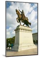 Crusader King Louis IX statue in front of the Saint Louis Art Museum in Forest Park, St. Louis,...-null-Mounted Photographic Print