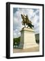 Crusader King Louis IX statue in front of the Saint Louis Art Museum in Forest Park, St. Louis,...-null-Framed Photographic Print